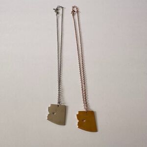 Arizona Themed Necklaces 10” Gold and Silver Lot of 2